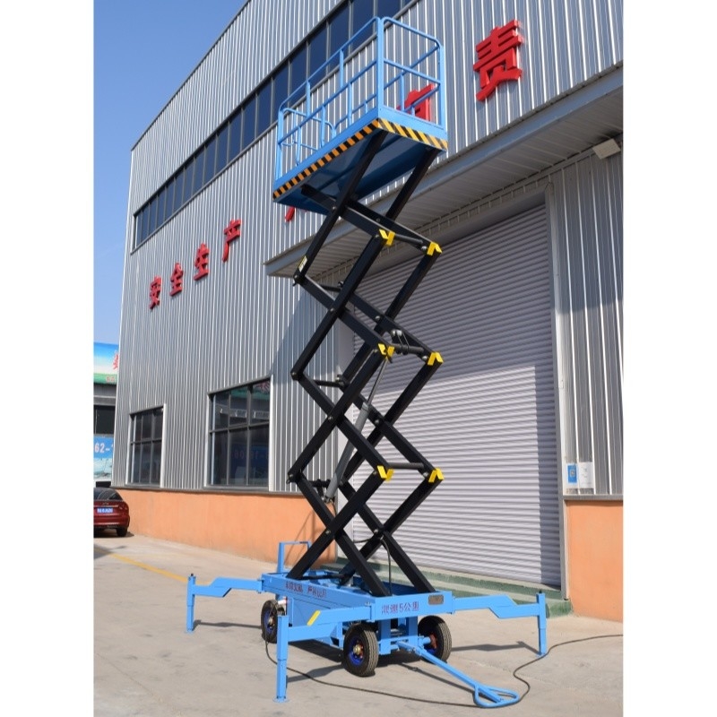 portable hydraulic double scissor lift  work platform ladder vertical mast lift 5m 6m 8m 10m 12m