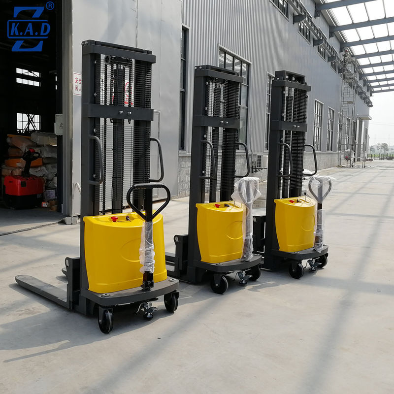 3.5m Electric Walkie Stacker Forklift Flexible Movement for warehouse