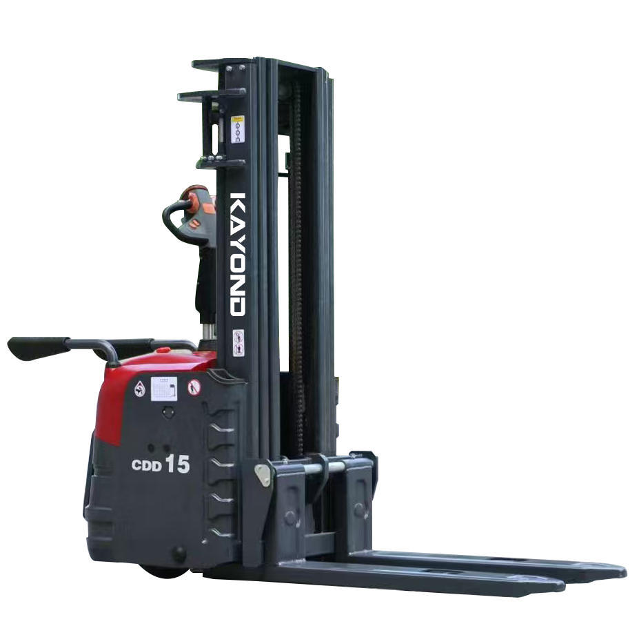 Warehouse Grade Full Electric Stacker 2 Ton Capacity 3 Meter Lift With Dual Lifting System